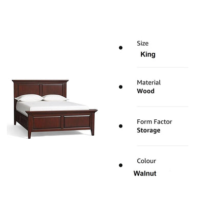 APRODZ Solid Wood Paul King Size Bed with Storage for Bedroom