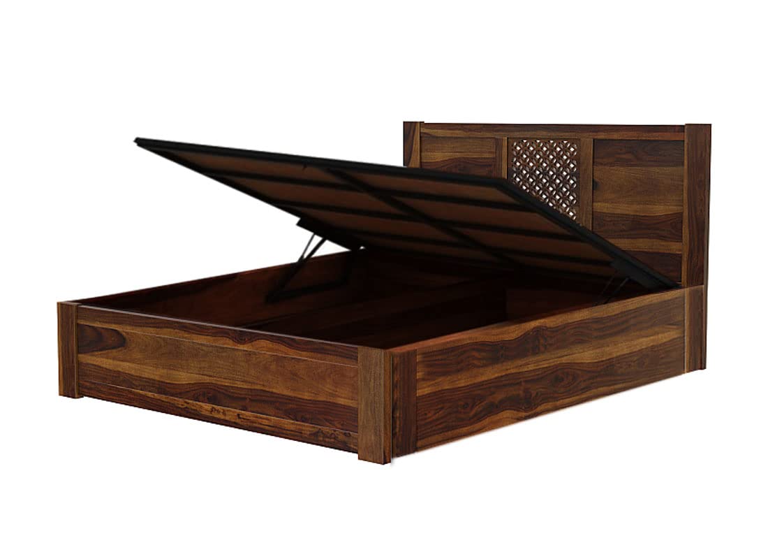 APRODZ Sheesham Wood Durque Hydraulic Bed King Size