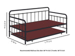 Marks Daybed Twin Size Metal and Mdf Trundle Bunk Bed 