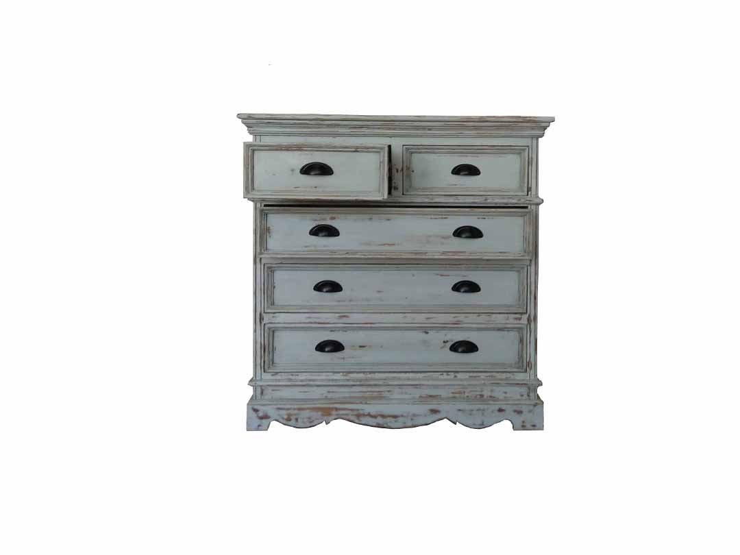 APRODZ Mango Wood Storage Cabinet Callao Chest of 5 Drawers Furniture for Living Room | Minsk