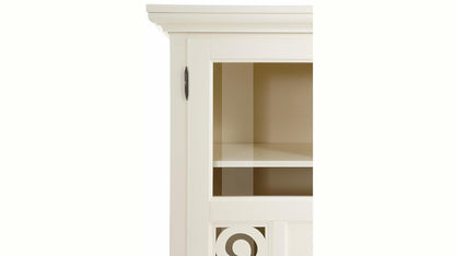 APRODZ Soild Wood Fora Sideboard Storage Cabinet for Living Room | White Finish