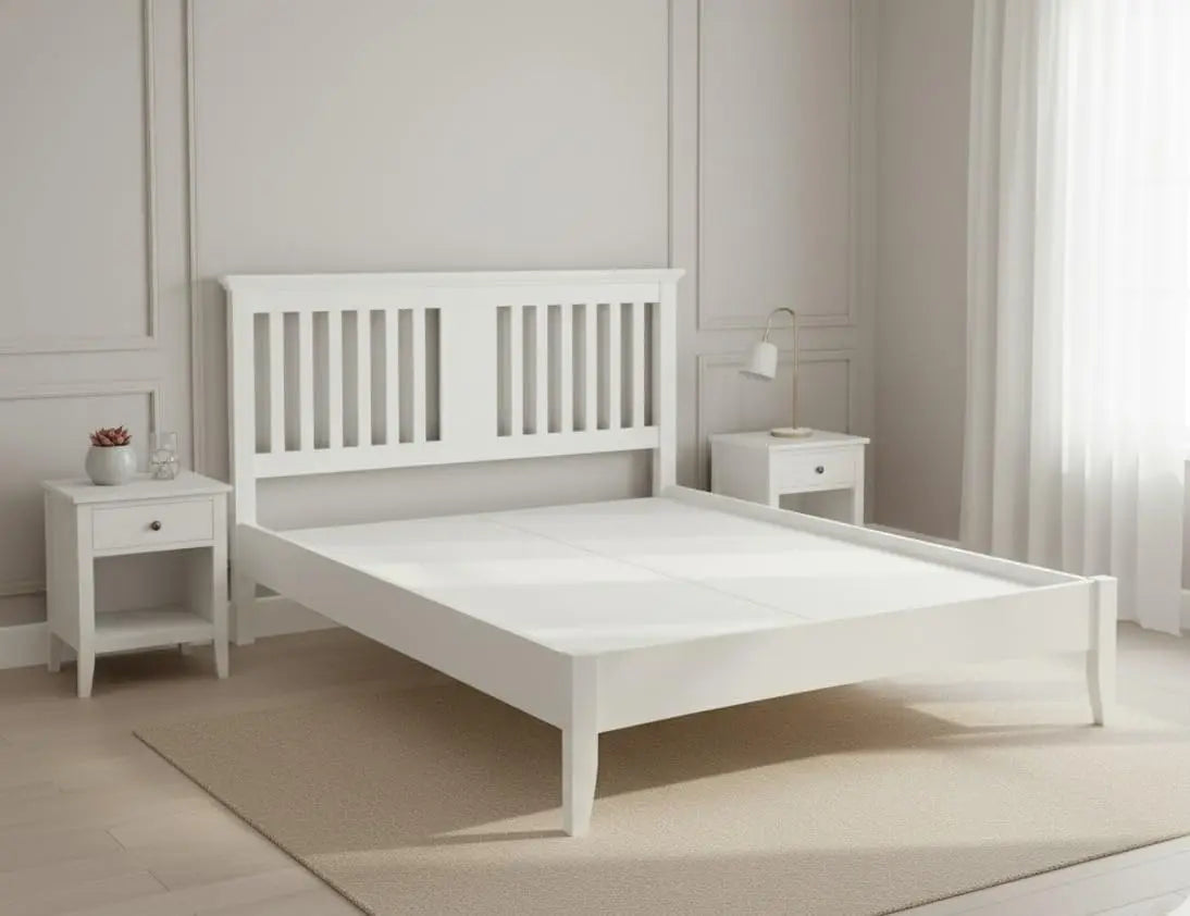 Solid Wood Parma King & Queen Size Bed – Elegant and Stylish Bedroom Furniture Without Storage for a Modern Home 