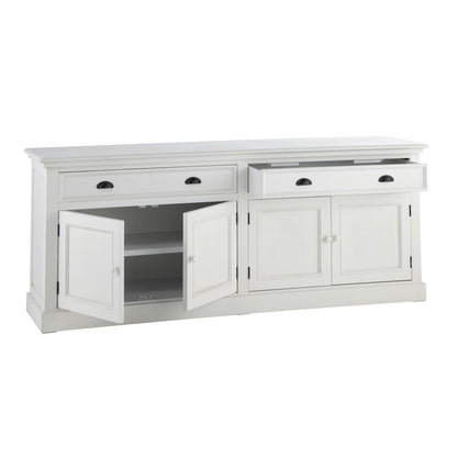 APRODZ Mango Wood Uzhhorod Sideboard Storage Cabinet for Living Room | Wooden Cabinet for Kitchen | White Finish