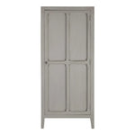 APRODZ Mango Wood Multipurpose Storage Stockholm Wardrobe for Bedroom | 1 Door and 4 Sleeves Almirah | Cream
