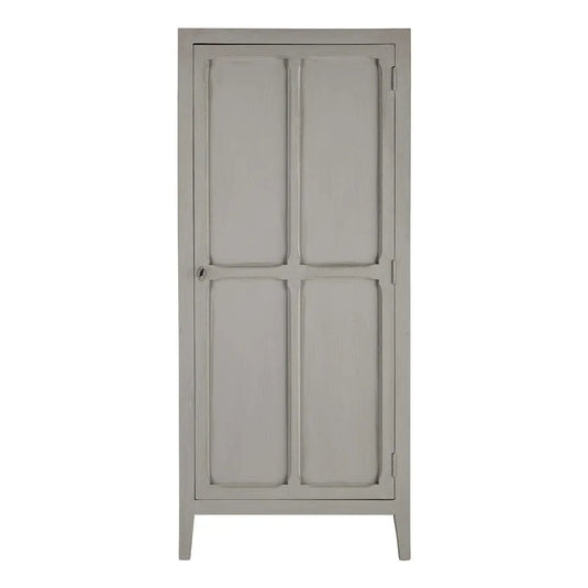 Translation missing: en.APRODZ Mango Wood Multipurpose Storage Stockholm Wardrobe for Bedroom | 1 Door and 4 Sleeves Almirah | Cream