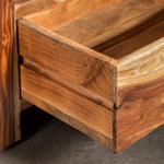 Sheesham Wood Helsinki TV Unit with 2 Door Storage Entertainment Unit Center Console TV Table for Living Room Furniture (Honey Finish) 