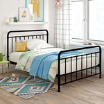 Marks Elegant Metal Bed Frame with Headboard & Footboard 