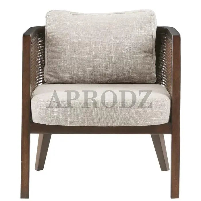 Theodore Armchair in Cane Work (Teak Wood, Walnut) 