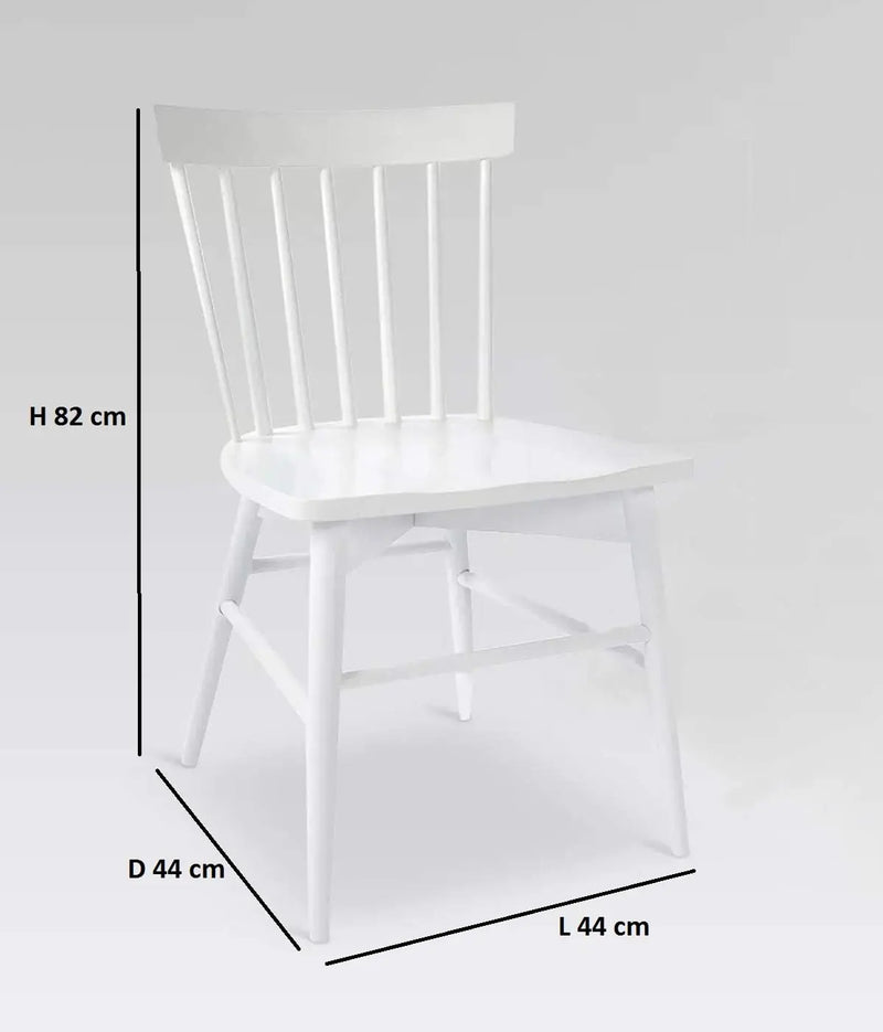 APRODZ Solid Mango Wood White Dining Chairs for Living Room | Set of 2 Wooden Chair