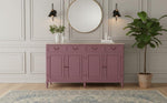 Solid Wood Cancun Storage Sideboard Cabinet with 4 Door and 4 Drawer for Living Room 