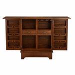 Mango Wood Downer White Bar Cabinet with Wine Glass Storage for Living Room, Standard 