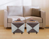 Printed Ottoman Stool Upholstered Foam Cushioned Pouffes for Living Room | Puffy Muddha Stool