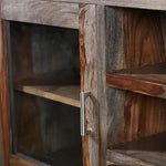 Mango Wood Tampa TV Stand Cabinet for Living Room | Entertainment Unit | Grey Finish 