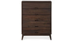 APRODZ Mango Wood Storage Cabinet Cruz Chest of 5 Drawers Furniture for Living Room | Brown