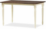 Solid Wood Pensac 4 Seater Dining Table Set for Home | Dining Furniture | Brown & White Finish 
