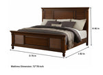 Solid Wood Without Storage Bed Elmore for Bedroom Stylish 