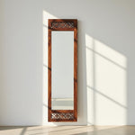 Solid sheesham Wood Full Length Floor Mirror for Bedroom Living Room Dressing Area 