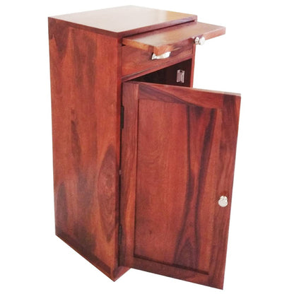 APRODZ Sheesham Wood Benger Bar Cabinet for Home, brown, standard (bc-32)