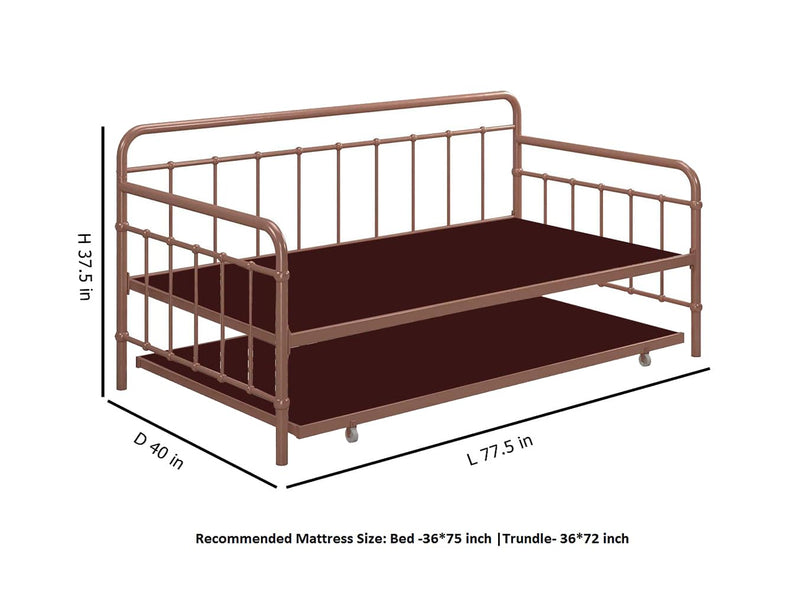 Marks Daybed Twin Size Metal and Mdf Trundle Bunk Bed 
