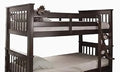 Mango Wood Highst Bunk Bed with Storage for Bedroom | Brown Finish 