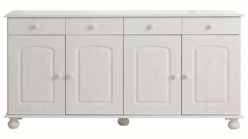 APRODZ Solid Wood Campinas Sideboard Storage Cabinet for Living Room | White