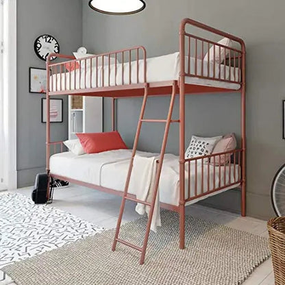 APRODZ Marks Twin Bunk Bed (Metal - White Powder Coated) 