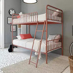 Marks Twin Bunk Bed (Metal - Black Powder Coated) 