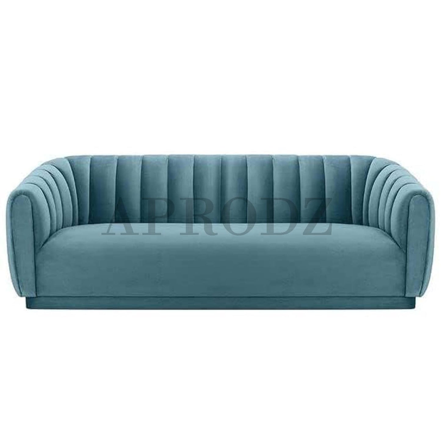 Serene Modern Channel Sofa 3-Seater Couch for Living Room