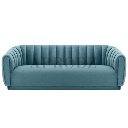 Serene Modern Channel Sofa 3-Seater Couch for Living Room
