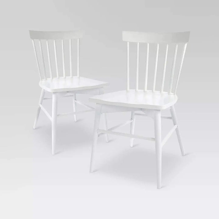 Translation missing: en.APRODZ Solid Mango Wood White Dining Chairs for Living Room | Set of 2 Wooden Chair