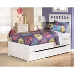 Solid Wood Trundle Storage Single Size Rihan Bed for Bedroom Stylish | White Finish 