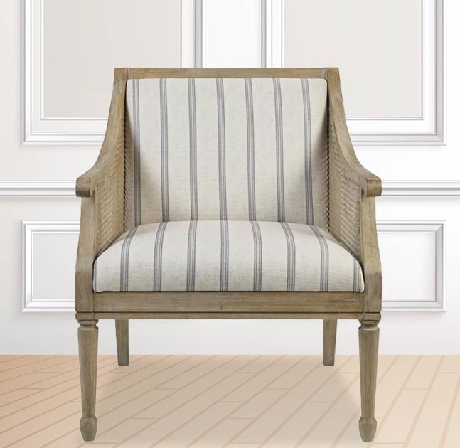Isla Upholstered Living Room Armchair in Cane Work | upholstered living room chair 