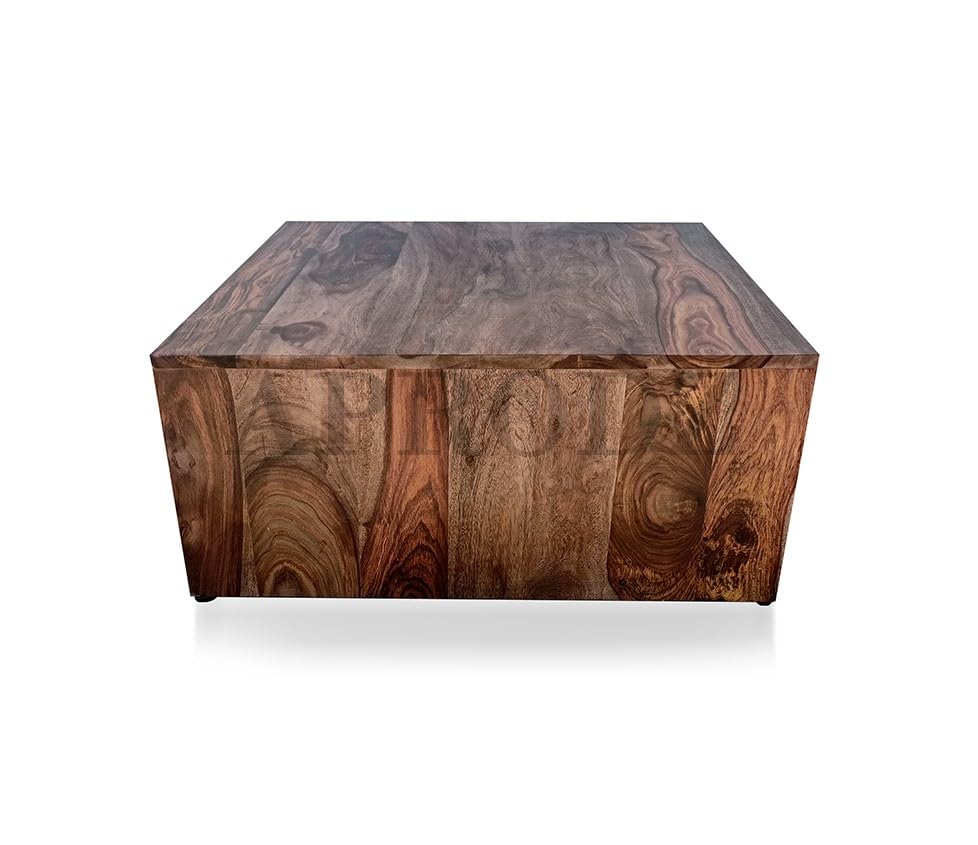 Natural Walnut Solid Wood Coffee Table – Durable and Elegant Living Room Furniture