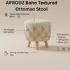 Printed Ottoman Stool Upholstered Foam Cushioned Pouffes for Living Room | Puffy Muddha Stool