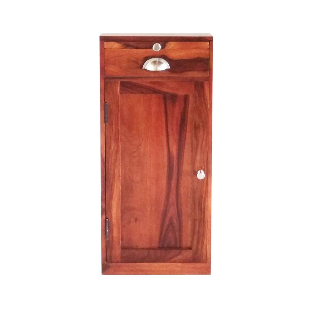 APRODZ Sheesham Wood Benger Bar Cabinet for Home, brown, standard (bc-32)