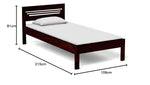 APRODZ Sheesham Wood Without Storage Frye Single Size Bed for Bedroom Dark Mahogany Finish
