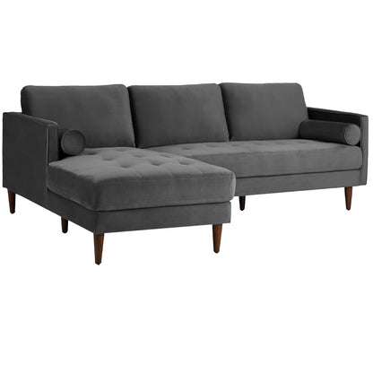 MidCen Wooden 3 Seater Sofa Set with High-Density Comfortable Foam for Home & Living Room (Upholstered- Dark Green Velvet Fabric) 