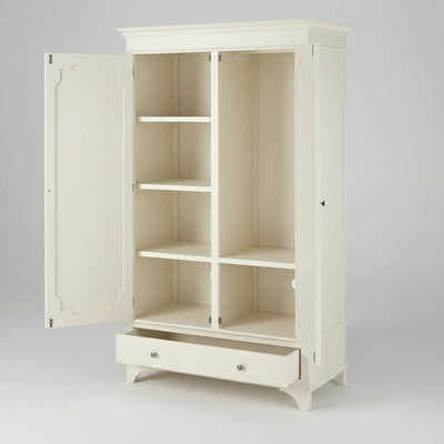 Mango Wood Wardrobe for Bedroom 2-Door Modular Wooden rah for Storage/Space Saving with 1-Drawer/Storage