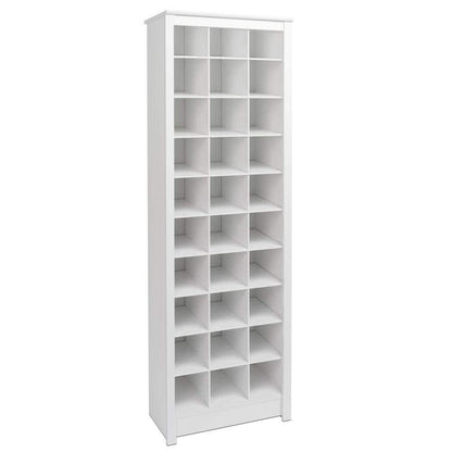 Mango Wood Multiple Storage Salga Shoe Rack Shelf For Living Room | Shoe Organizer | White 