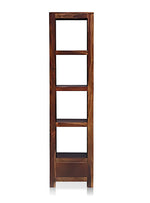 Bookshelf | Sheesham Wood Wooden Storage Organizer | Shelves Bookcase Rustic Durable, Stylish & Compact Design for Home, Office & Living Room | Furniture Organizer Elegant Finish (Brown 2) 
