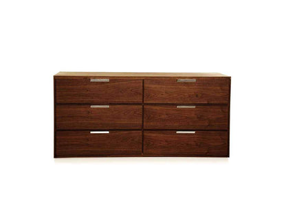 APRODZ Mango Wood Cubo Side Board Storage Cabinet for Living Room | with 6 Drawer | Wenge Finish