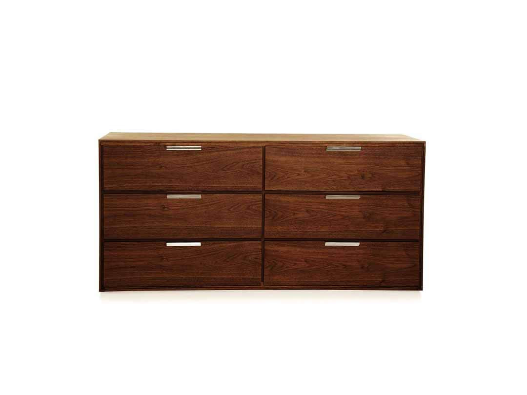 Mango Wood Cubo Side Board Storage Cabinet for Living Room | with 6 Drawer | Wenge Finish 