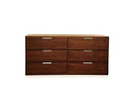 Mango Wood Cubo Side Board Storage Cabinet for Living Room | with 6 Drawer | Wenge Finish 