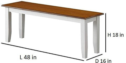 Solid Wood Tiffany 6 Seater Dining Table Set for for Home Dining Room Furniture (Brown & White Finish)
