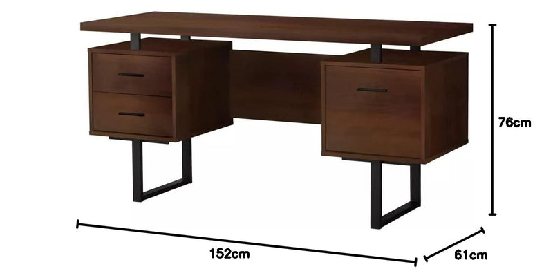 Mango Wood Calio Study Desk Table for Home and Office | Black Finish 