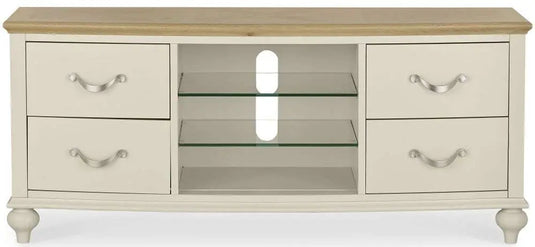 Translation missing: en.Mango Wood Storage 4 Drawer TV Stand Cabinet for Living Room | Entertainment Unit | White Finish 