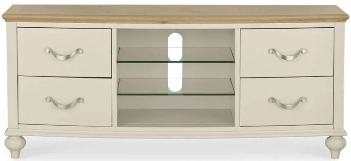 Translation missing: en.Mango Wood Storage 4 Drawer TV Stand Cabinet for Living Room | Entertainment Unit | White Finish 