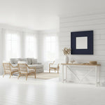 Mango Wood Azubu Wall Decorative Mirror Frame| Wooden Mirror | White Finish 
