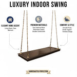Jhula for Adults for Home 2 Seater Swing Wooden Jhula for Indoor Outdoor & 