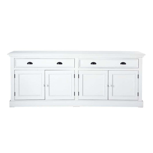 APRODZ Mango Wood Uzhhorod Sideboard Storage Cabinet for Living Room | Wooden Cabinet for Kitchen | White Finish